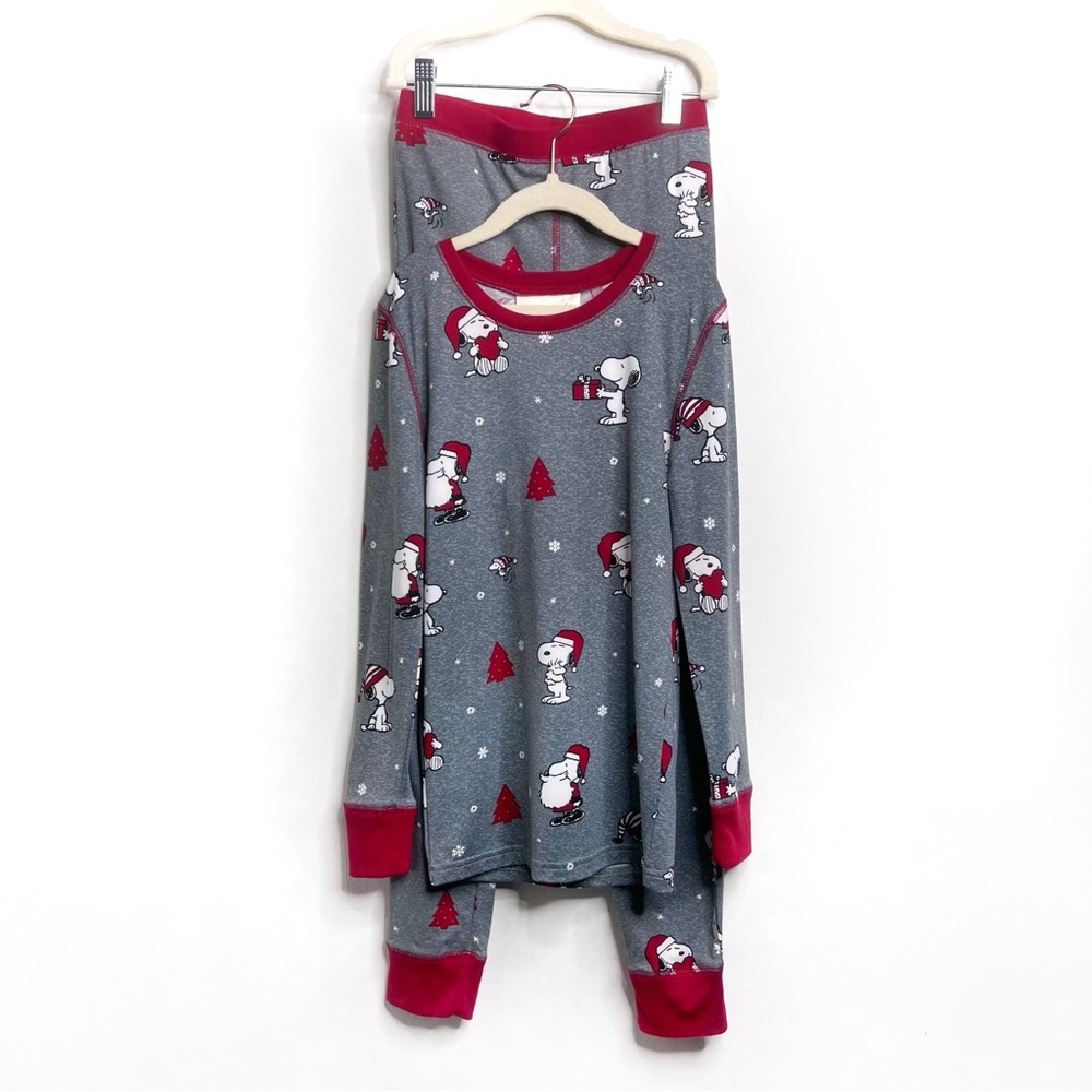 Munki Munki x Peanuts Santa Holiday 2 Piece Pajama Set